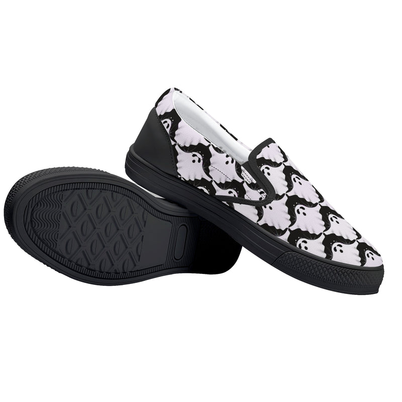 Ghost and Bats Womens Slip On Shoes