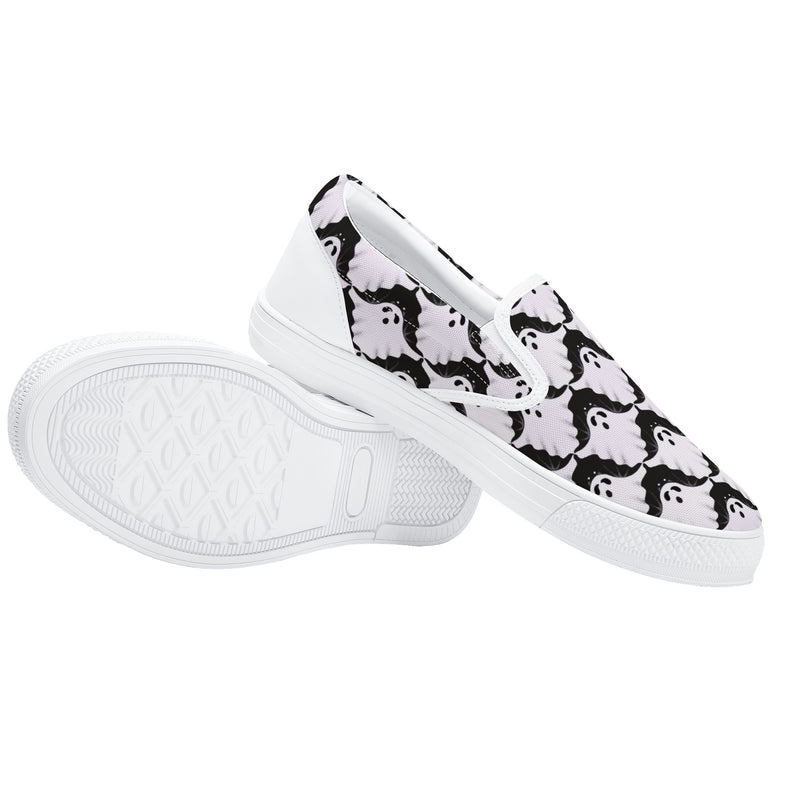 Ghost and Bats Womens Slip On Shoes
