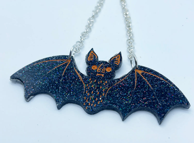 Acrylic Bat Necklace