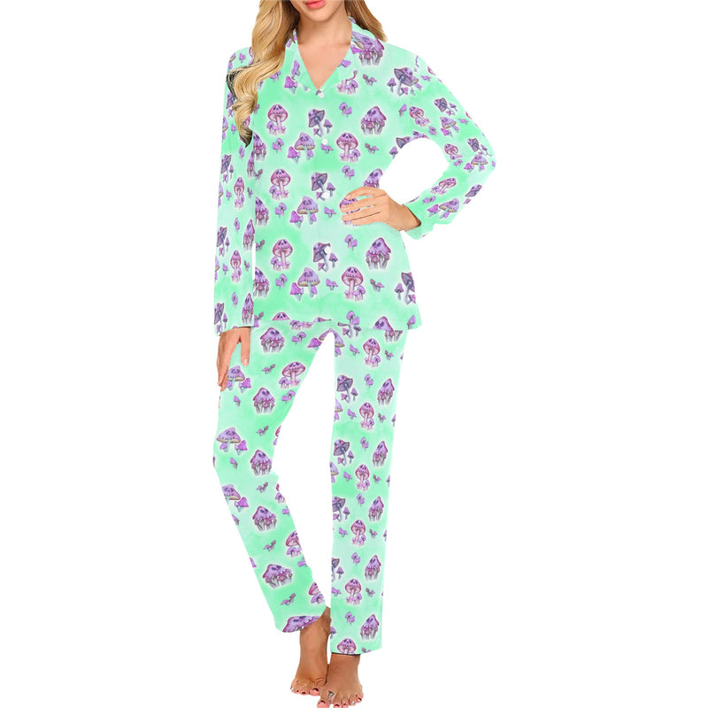 Monstrous Mushroom PJs Women's Long Pajama Set