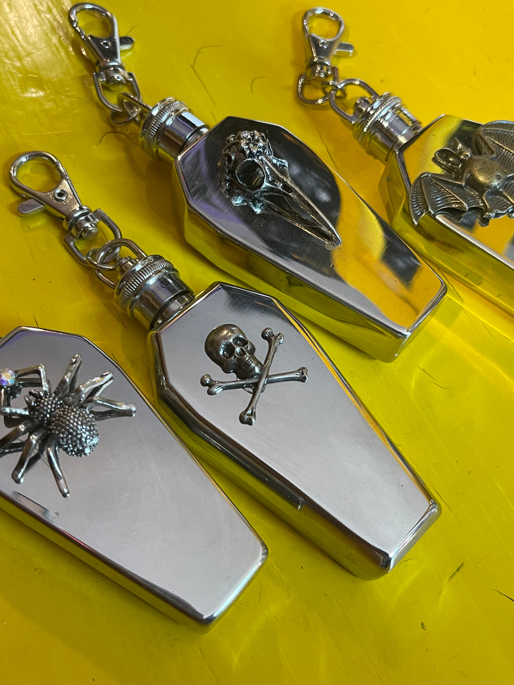 Coffin Keychain Flasks