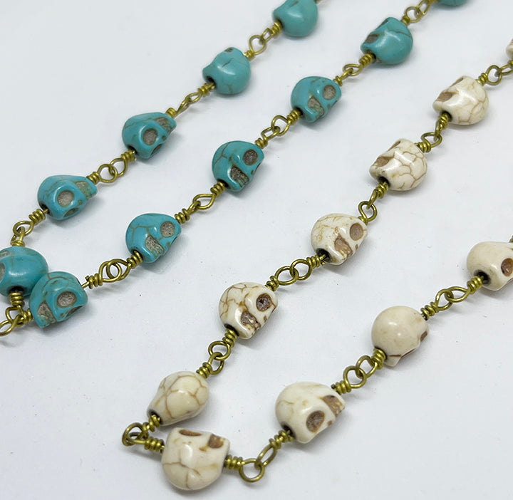 Skull Bead Chain Necklaces