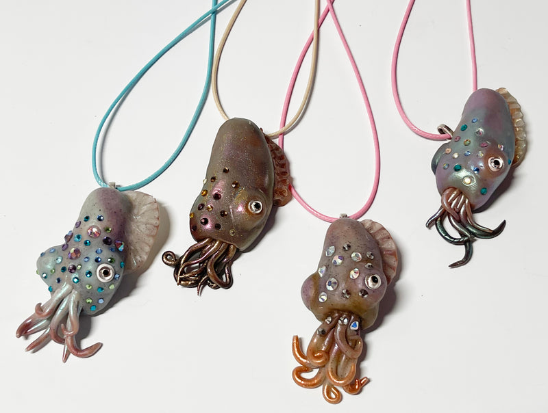 Blinged Squid Necklaces