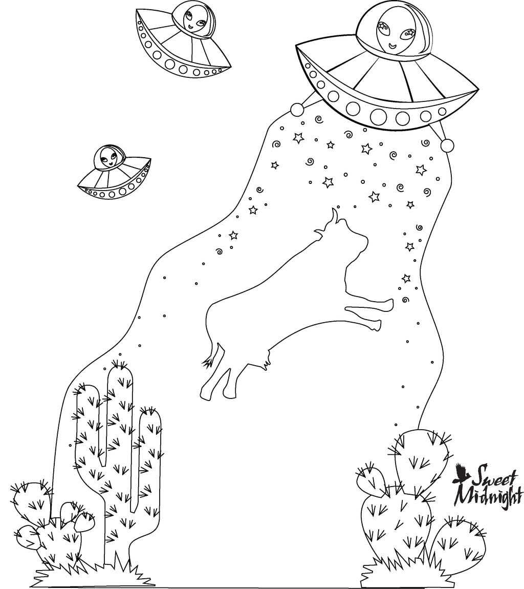 Sweet Midnight Coloring Page Take Me To Your Mother Ship