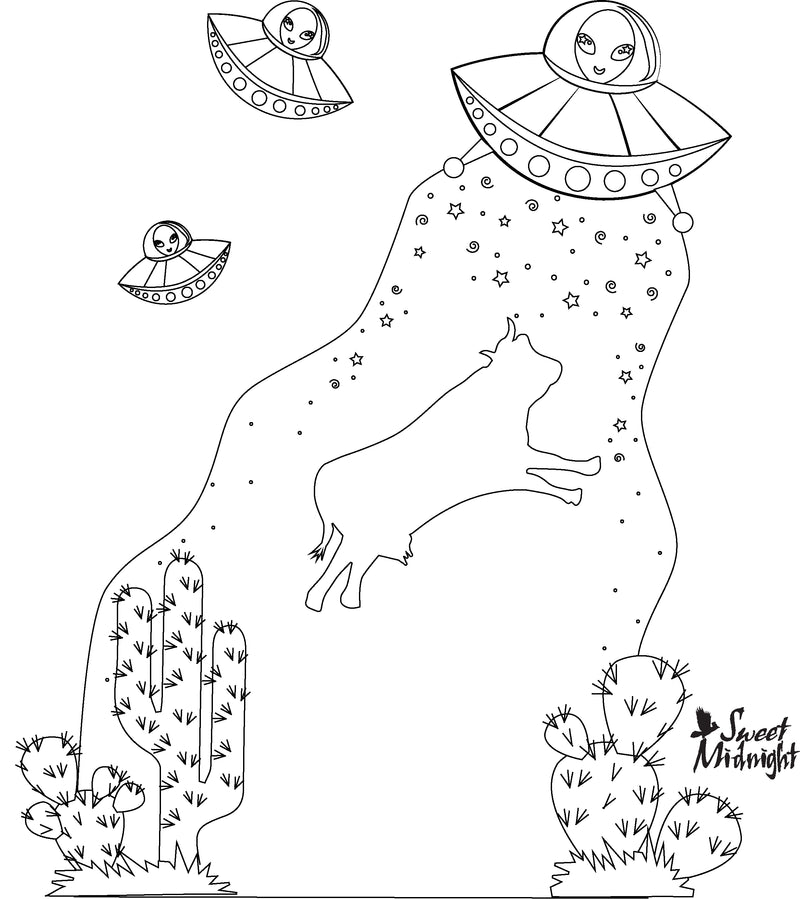 Sweet Midnight Coloring Page Take Me To Your Mother Ship