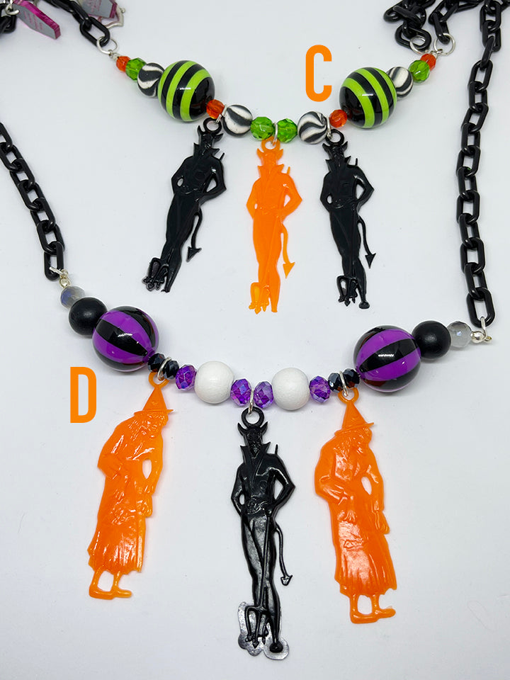 Vintage Halloween Charm Necklaces