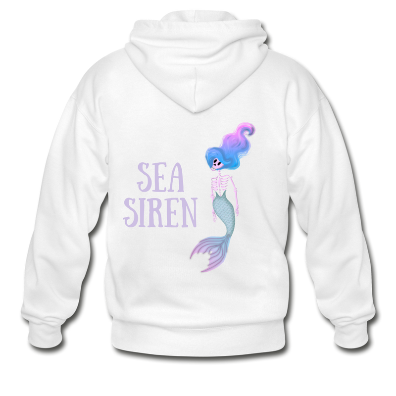 Sea Siren Gildan Heavy Blend Adult Zip Hoodie - white