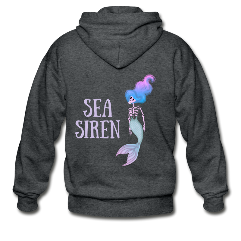 Sea Siren Gildan Heavy Blend Adult Zip Hoodie - deep heather