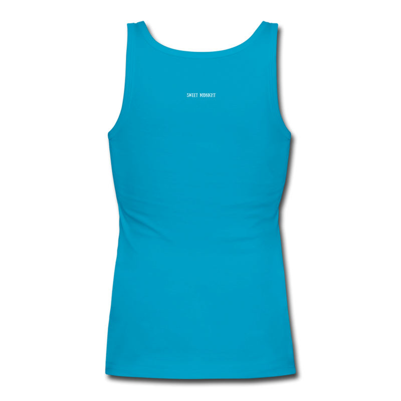 Plague Doctor Women's Longer Length Fitted Tank - turquoise