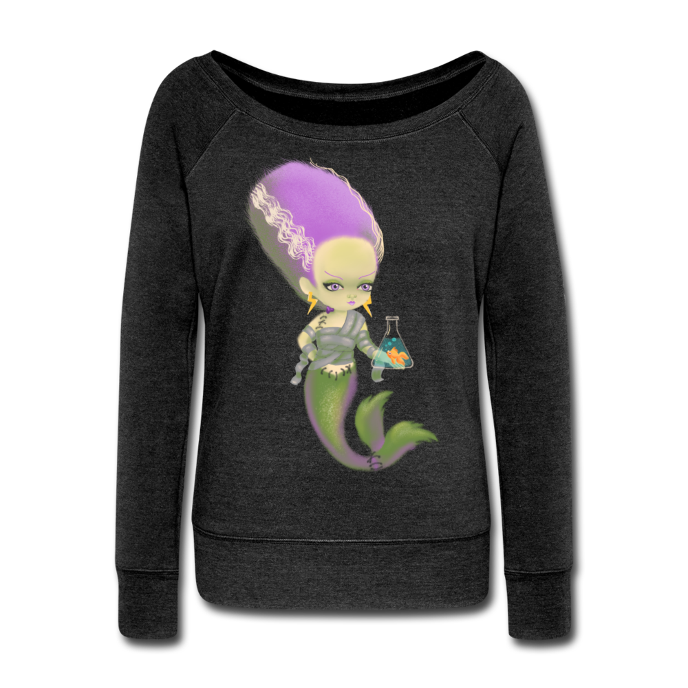 Monster Bride Mermaid Women's Wideneck Sweatshirt - heather black